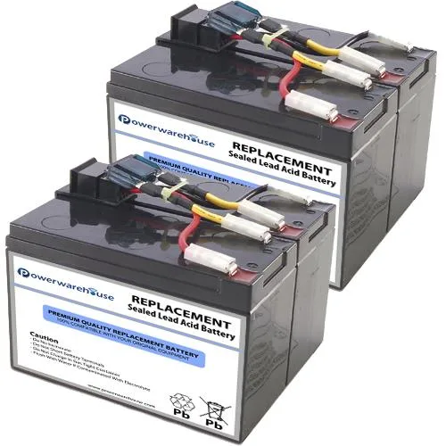 Two sealed 12V lead-acid battery cartridges in a twin pack