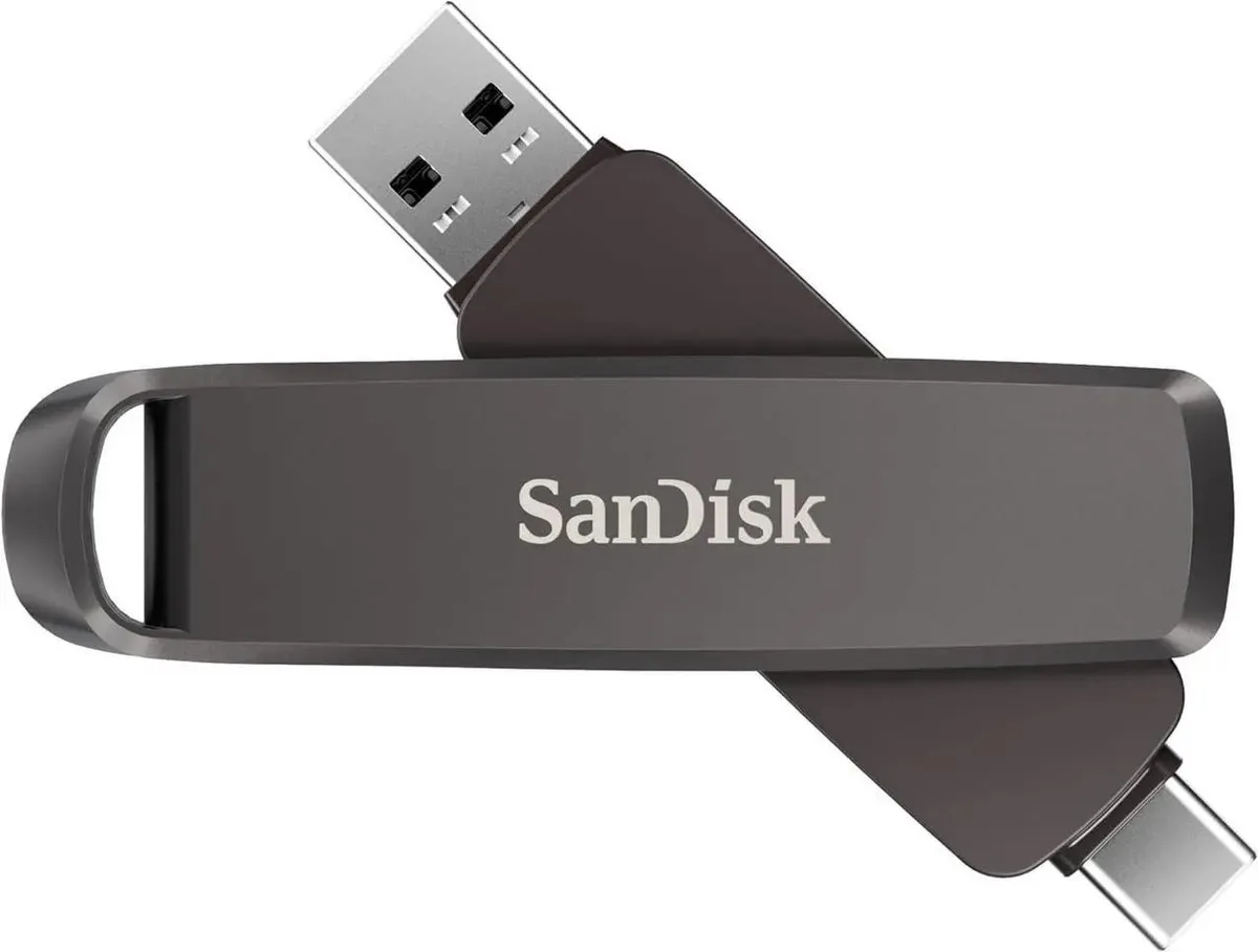 SanDisk SanDisk Extreme PRO Dual SDDDE1-256G-G46 256GB USB 3.2 Gen 2 USB Type-A and USB Type-C USB flash drive — product photo