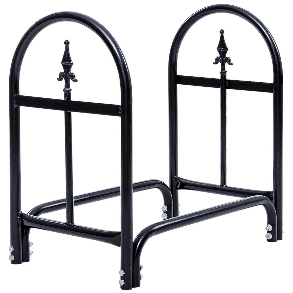 SlickBlue SlickBlue 2 ft Steel Firewood Storage Holder Black — product photo