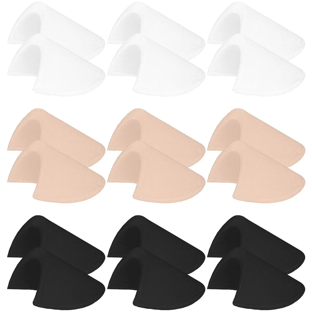 Singer Jolbndcv 9-pair sew-in shoulder pads 1 cm / .8 cm thick 15 x 3.54 cm — product photo