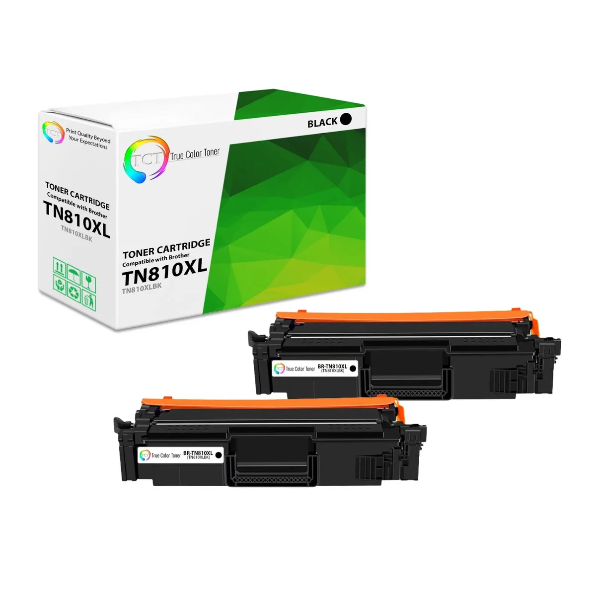 True Color Toner True Color Toner TN810XLBK Black Toner Cartridge 2 Pack — product photo