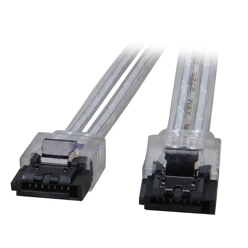 EN-Labs EN-Labs SATA III 6 Gbps cable 10 inch latch Silver — product photo