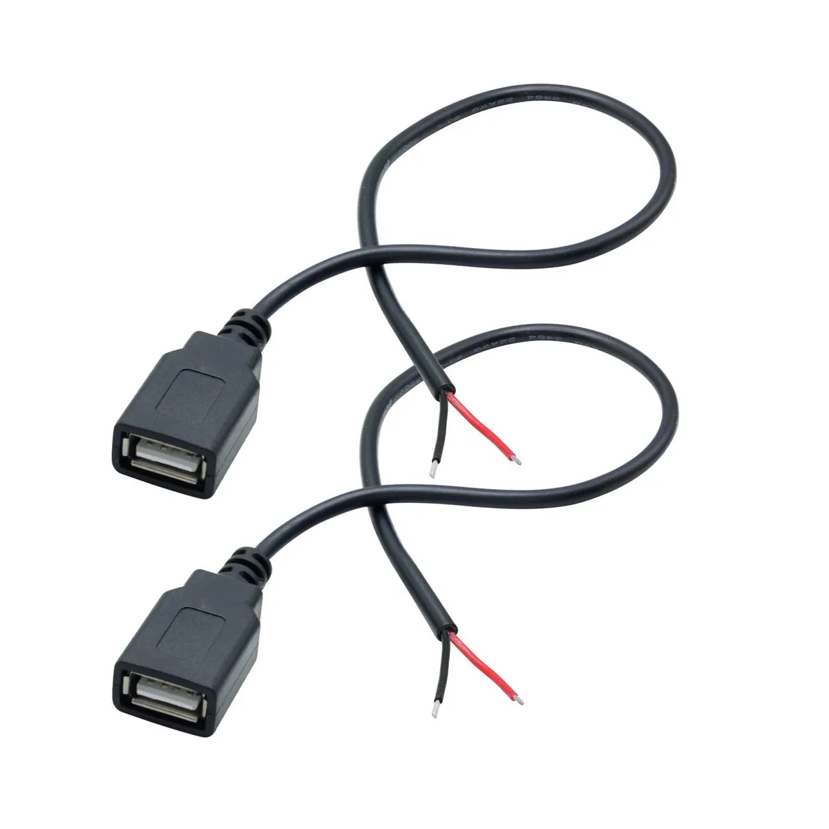 Vszerda Vszerda USB A Female 2 Pin Bare Wire 11in 22AWG 2 Pack — product photo