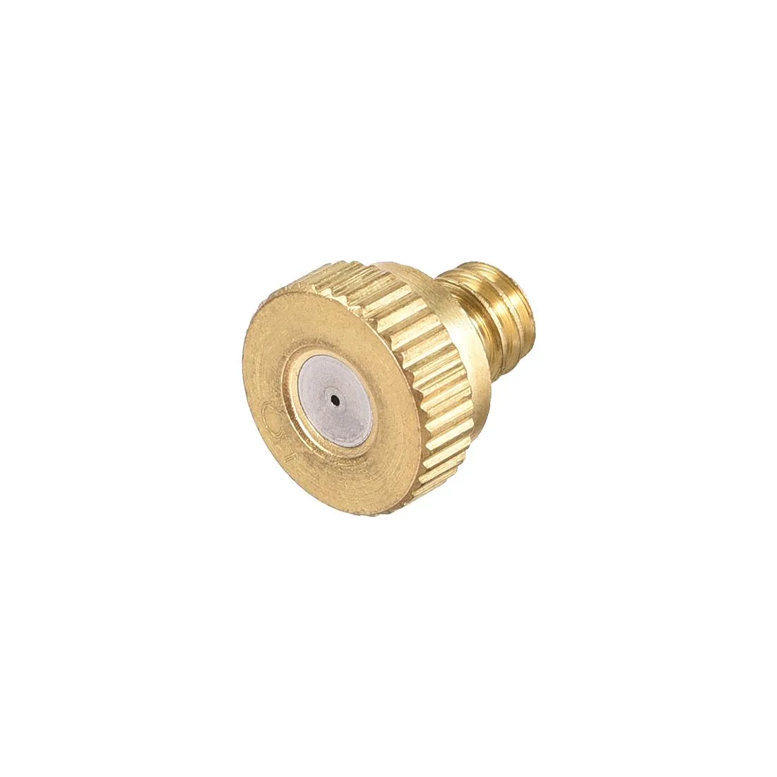 Small brass nozzle with stainless steel tip, 10/24 UNC thread, .5mm orifice