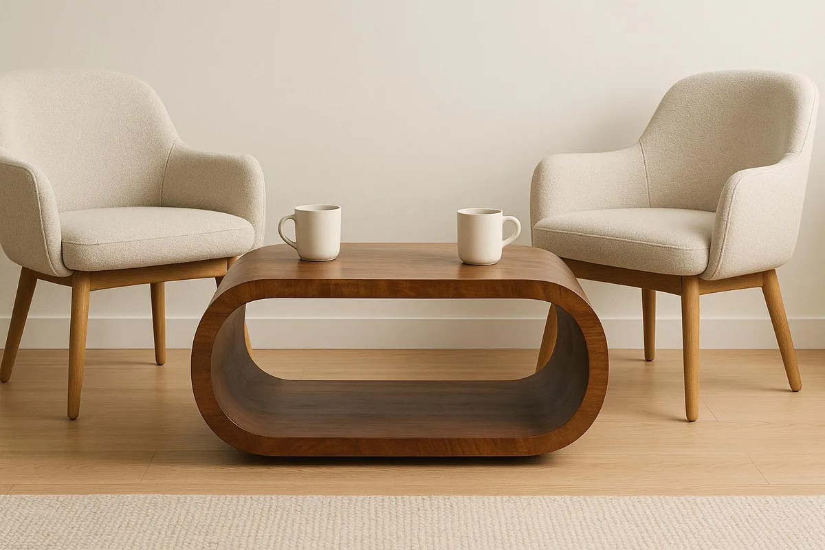 tuphen tuphen Amaya Oval Coffee Table Chestnut — product photo