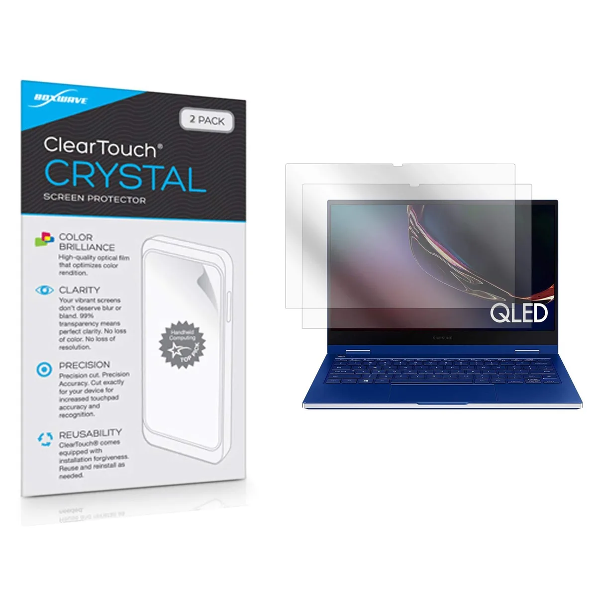 Boxwave BoxWave ClearTouch Crystal Screen Protector for Samsung Galaxy Book Flex 13 in 2-Pack — product photo