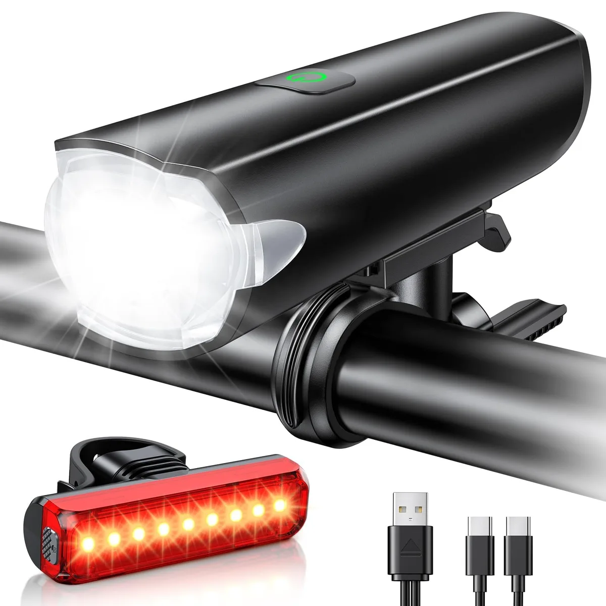  Z52 1200LM 270° Front &amp; Rear Bike Lights IP65 — product photo