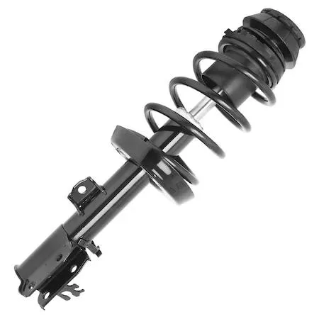 Unity 11224 front right complete strut assembly, silver metal coil spring and strut unit