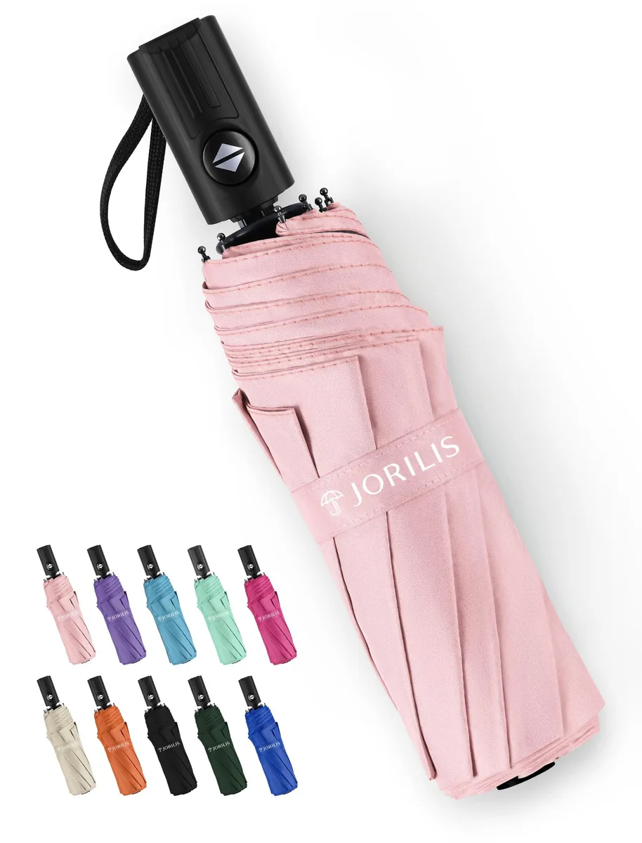  Jorilis Compact Auto-Open Umbrella 12.5" Coral — product photo