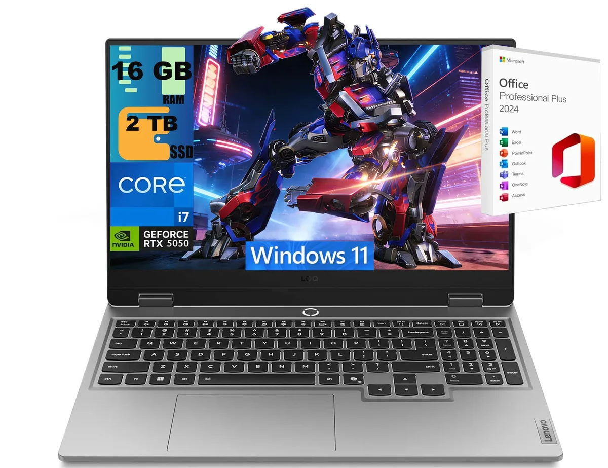Lenovo Lenovo LOQ 15 gaming laptop i7-13650HX RTX 5050 16GB 2TB — product photo