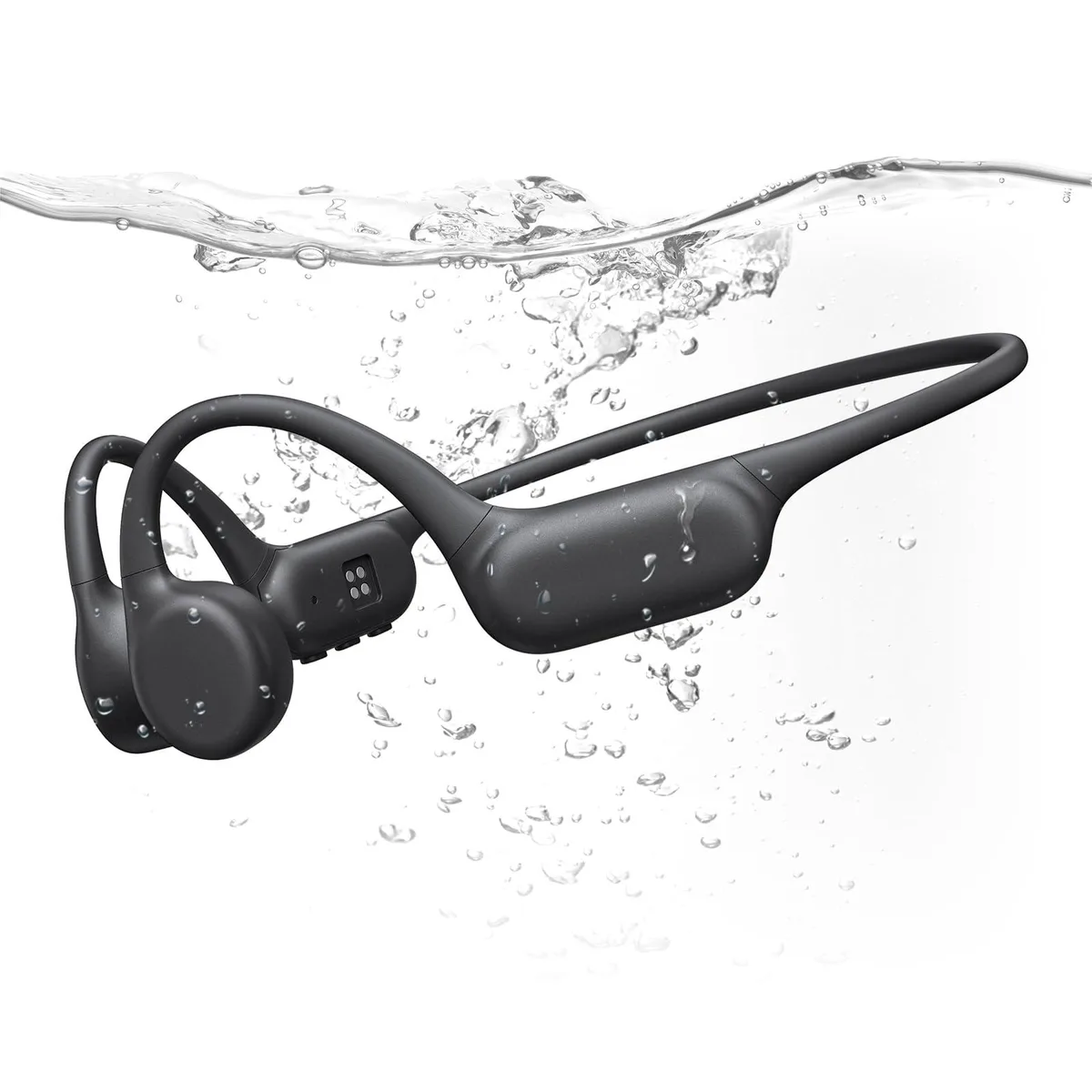  Spider S18 bone conduction headphones open ear Bluetooth 6.0 32GB 8 hours IPX8 Matte Black — product photo