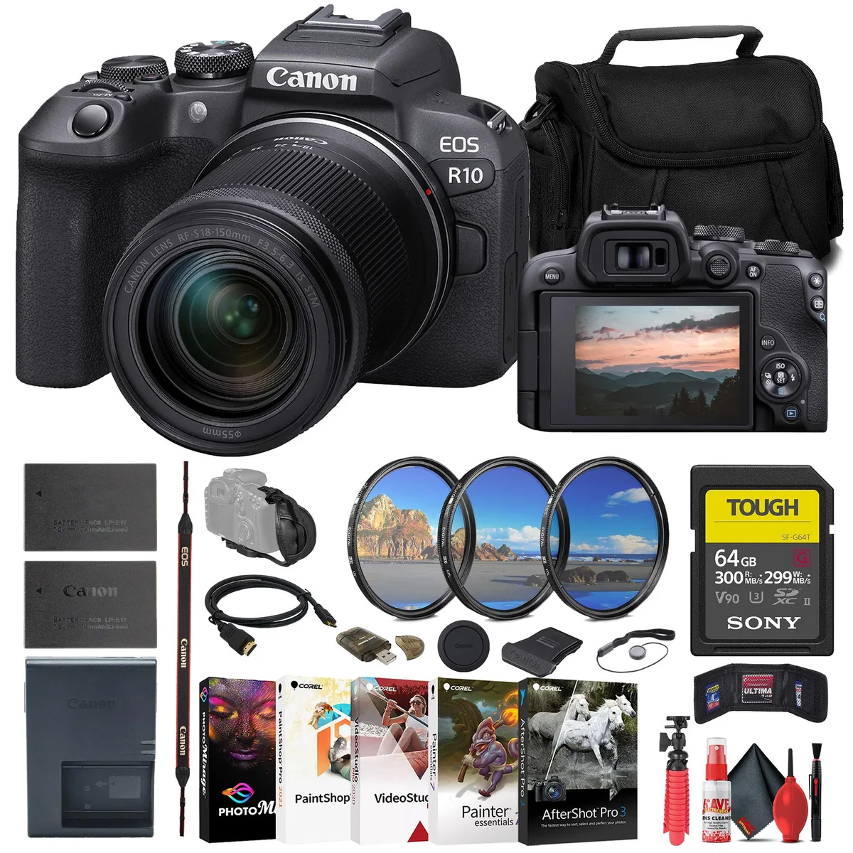 Canon Canon EOS R10 24.2MP APS-C Mirrorless Camera Kit 18-150mm 64GB — product photo
