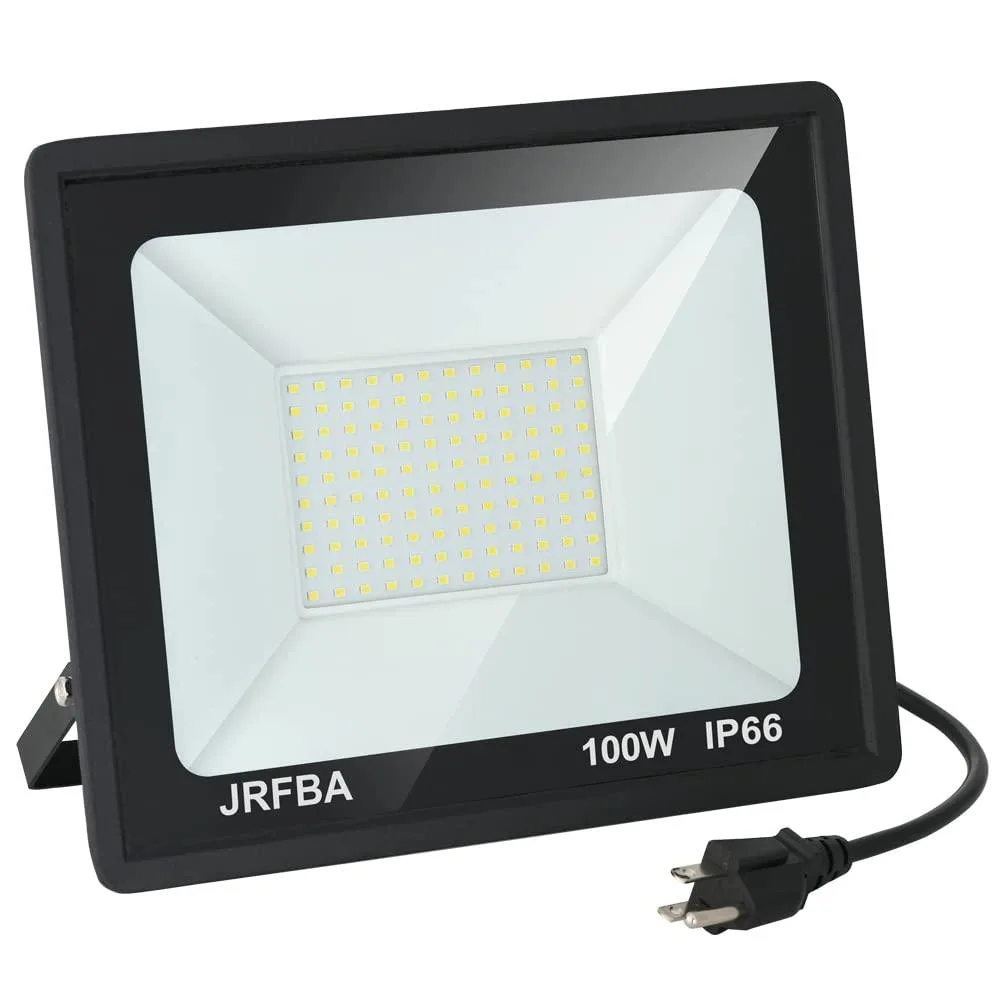  JRBFA 100W LED Flood Light 10000lm 6500K IP66 — product photo