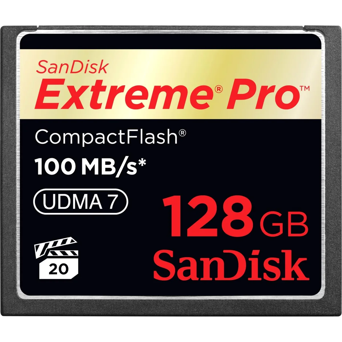 SanDisk SanDisk Extreme Pro CompactFlash 128GB 160MB/s 150MB/s — product photo