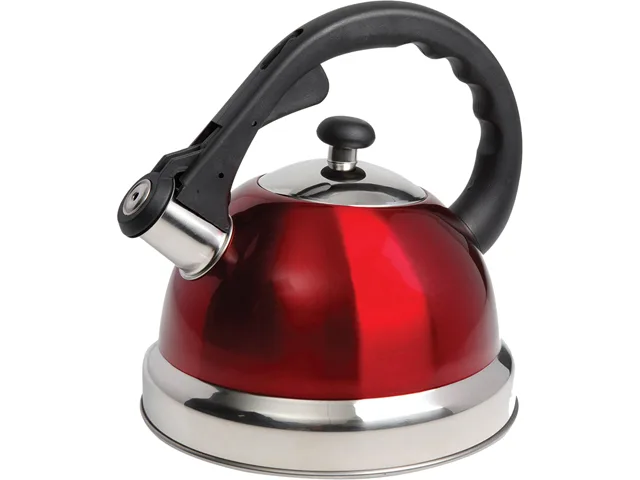 MR. COFFEE MR. COFFEE 108074.01 Claredale 2.2-Quart Whistling Tea Kettle, Red — product photo