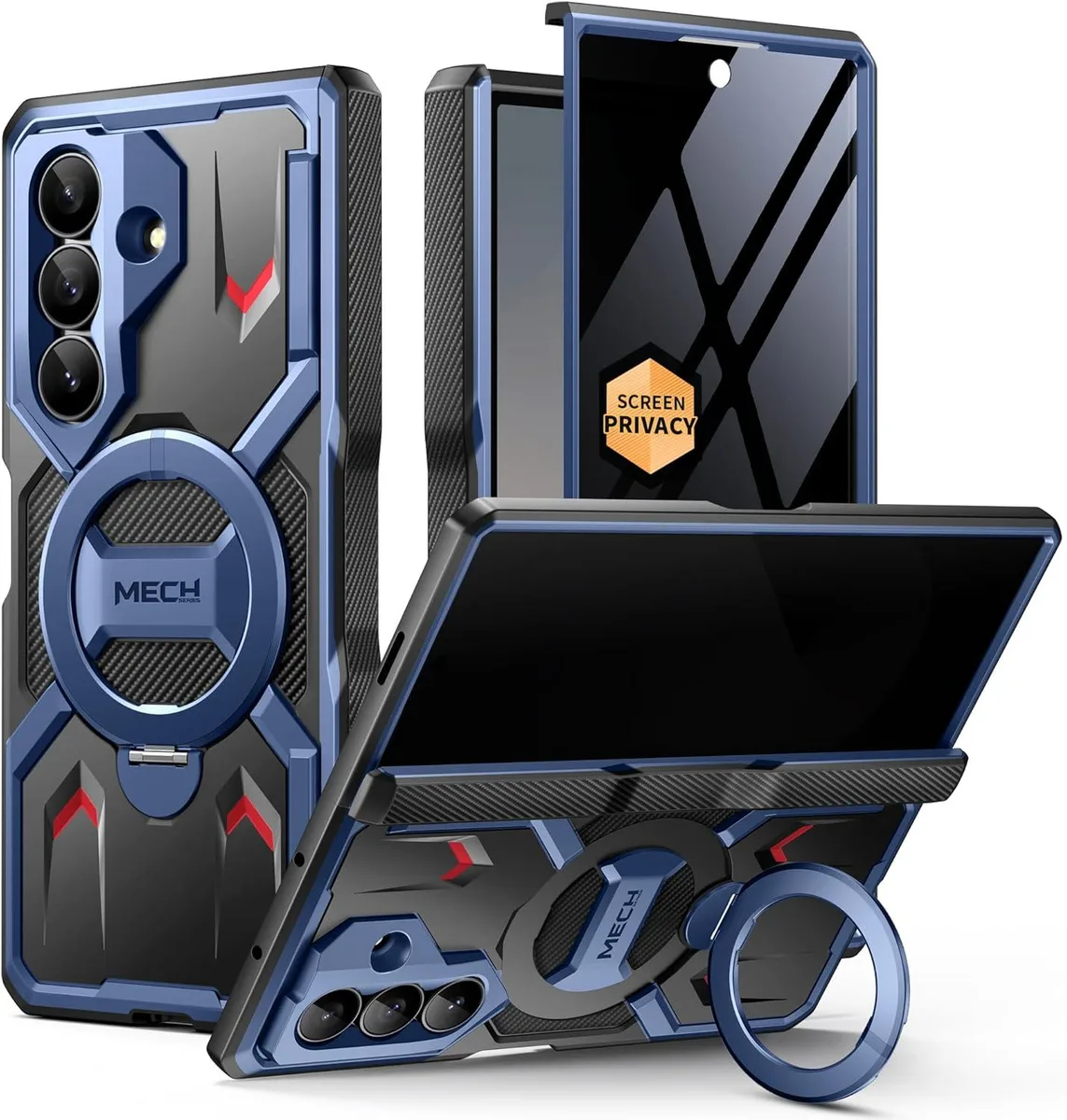 BFKK BFKK 360° Spin Magnetic Stand Case for Samsung Galaxy Z Fold 7 TiBlue — product photo