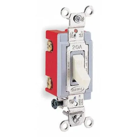 Hubbell Incorporated Hubbell Incorporated HBL1222I 20A 120/277V Ivory Toggle Switch — product photo