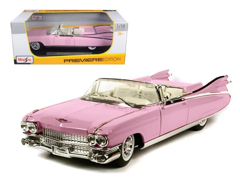 Maisto Maisto 1959 Cadillac Eldorado Biarritz Convertible Pink 1/18 Diecast Model Car — product photo