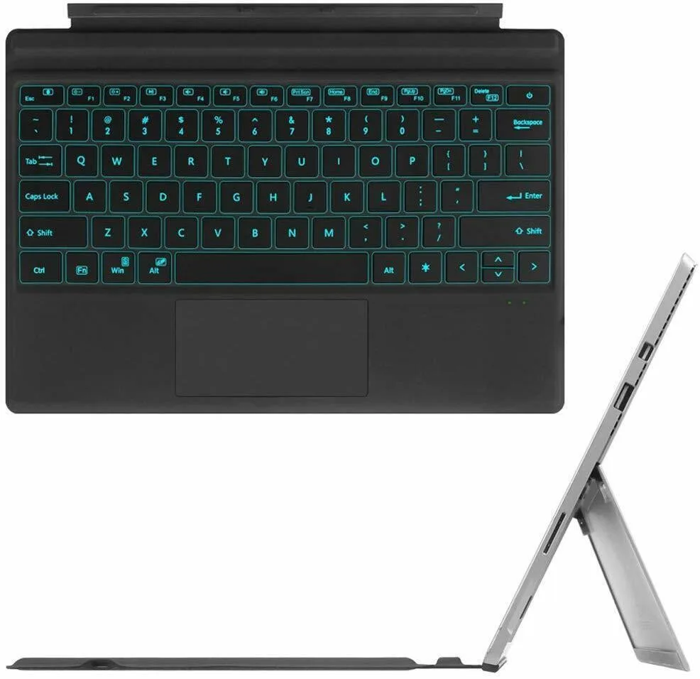 BFKK BFKK Keyboard for Surface Pro 7+ 7 6 5 4 3 12.3 inch Backlit Bluetooth 3.0 Trackpad — product photo