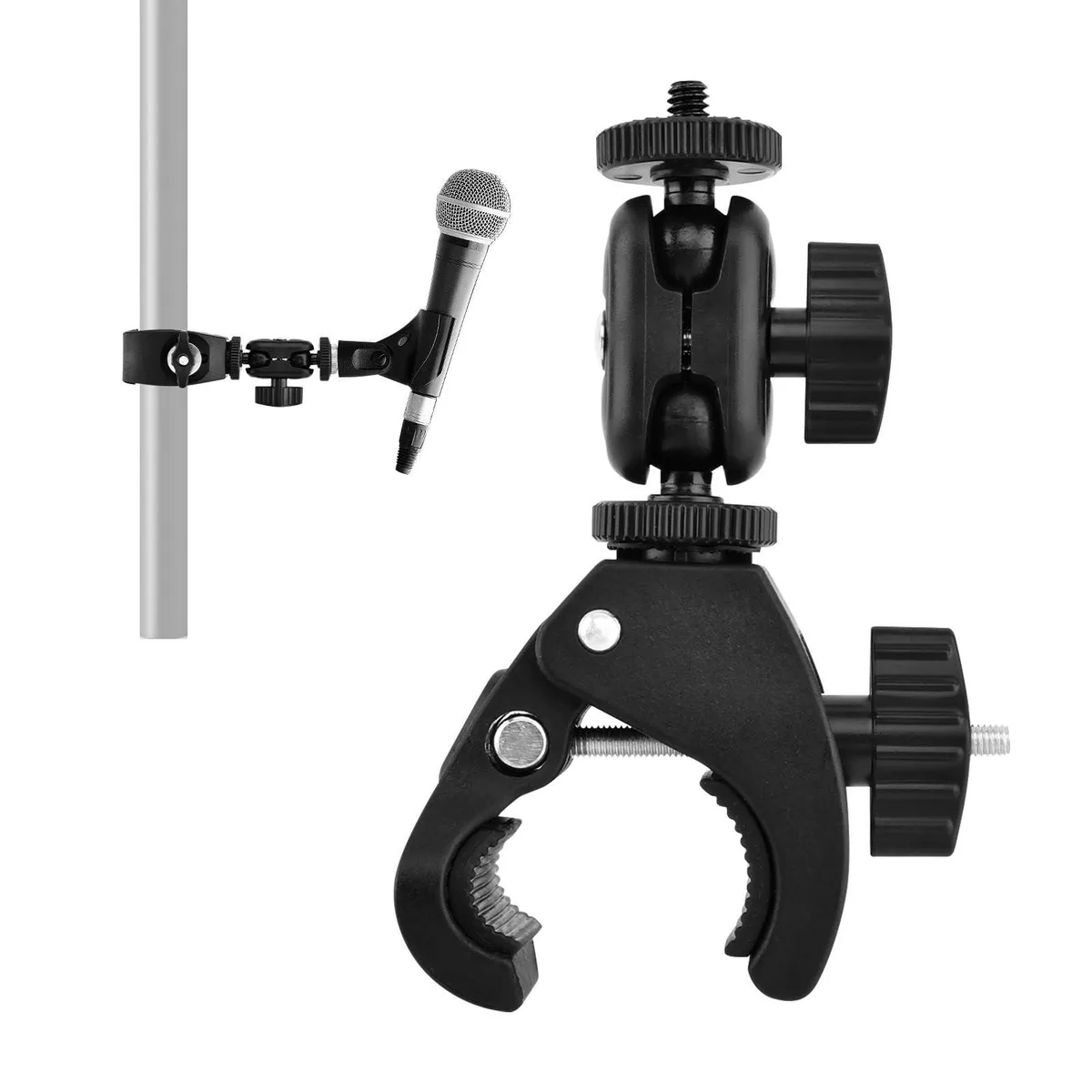 Loyanger 22414134 Mic Crab Clamp 360° 1/4"–5/8" Black — product photo