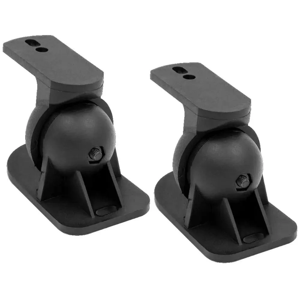HELIOS HELIOS Satellite Speaker Wall Mount Brackets Pair 7.7 lbs Adjustable Pivot Tilt Swivel Black — product photo