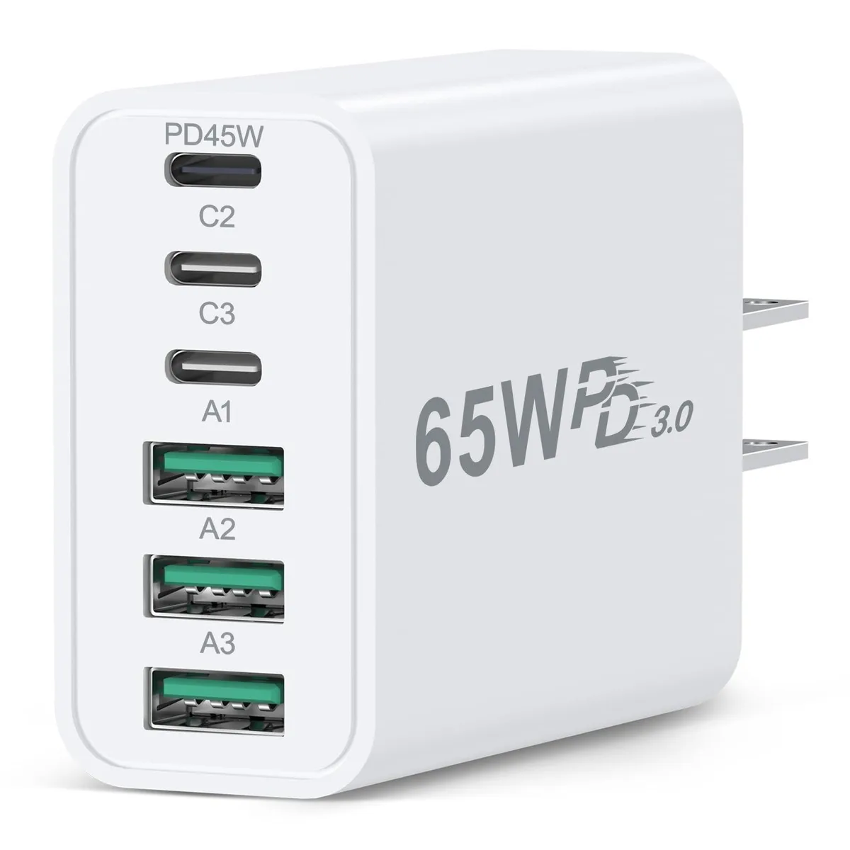  Costyle HNT-PD6508 65W 6-port USB charger white — product photo
