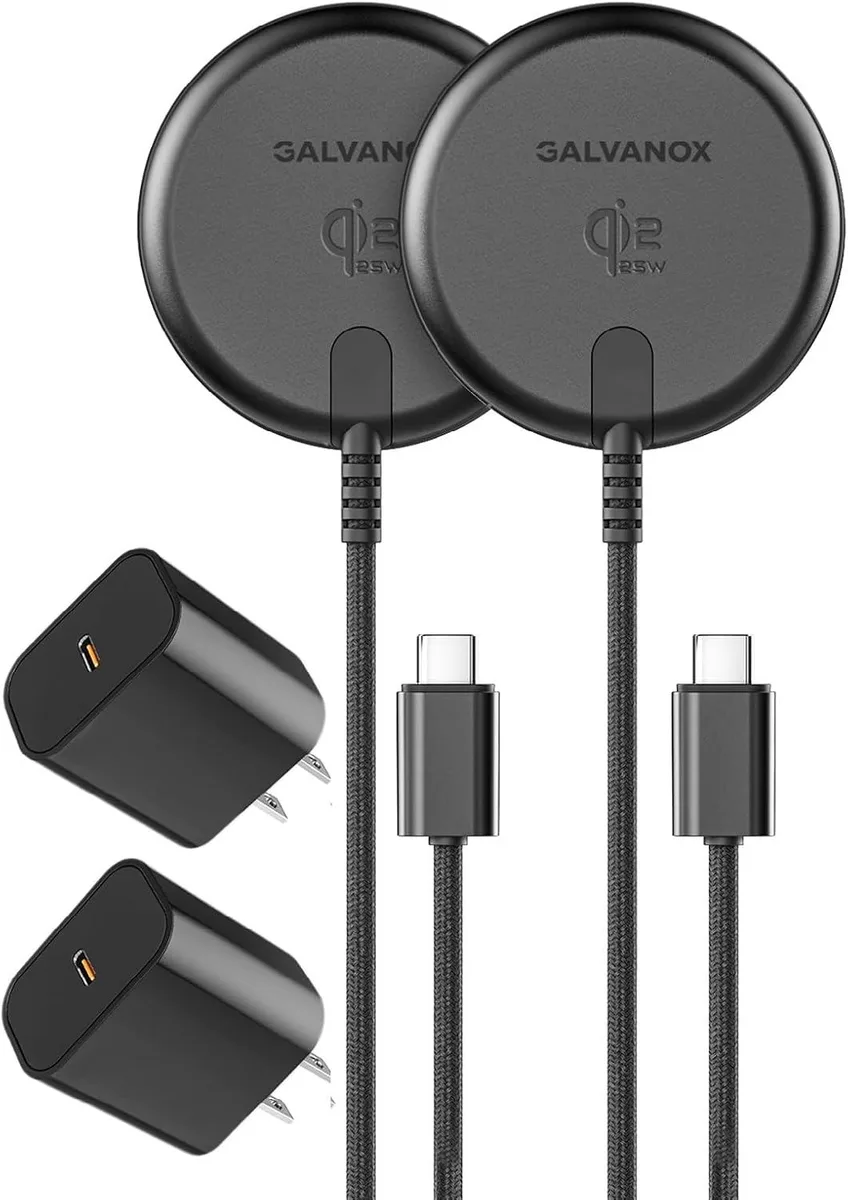 Luisport Luisport 2-Pack Qi2.2 25W Magnetic Wireless Chargers with 30W Adapters 6Ft — product photo