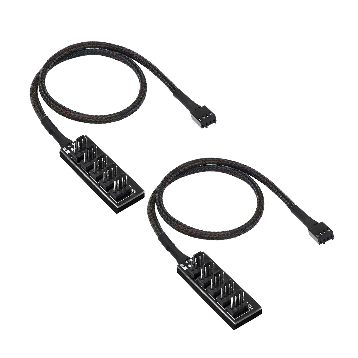  CERRXIAN CX-301 1-to-5 PWM Fan Power Splitter Cord 15in 2-Pack — product photo
