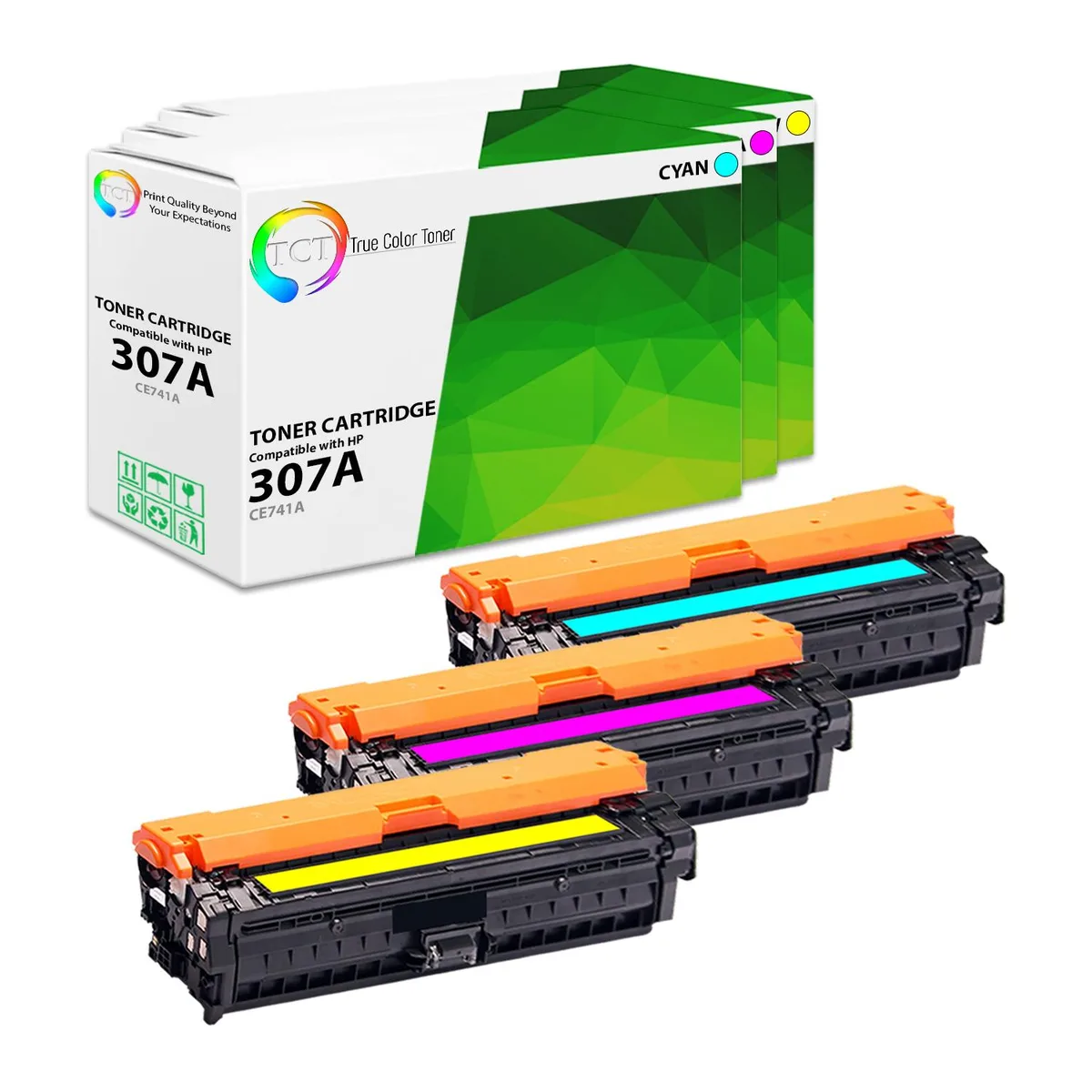 True Color Toner True Color Toner 307A Color Toner Cartridge 3 Pack — product photo