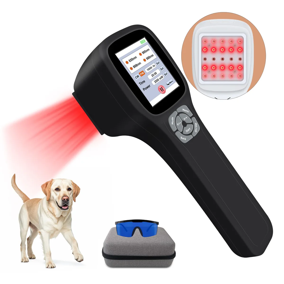ZJZK ZJZK PMW2500-GY-1114 Cold Laser Therapy Device 650nm*10+808nm*5+905nm*5+980nm*5 Home Health Care — product photo