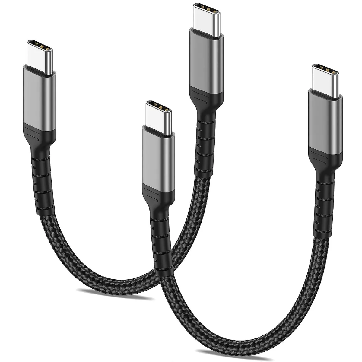 Boxwave Boxwave USB-C 2.0 Cable 2-Pack 6 Inch 60W Black — product photo