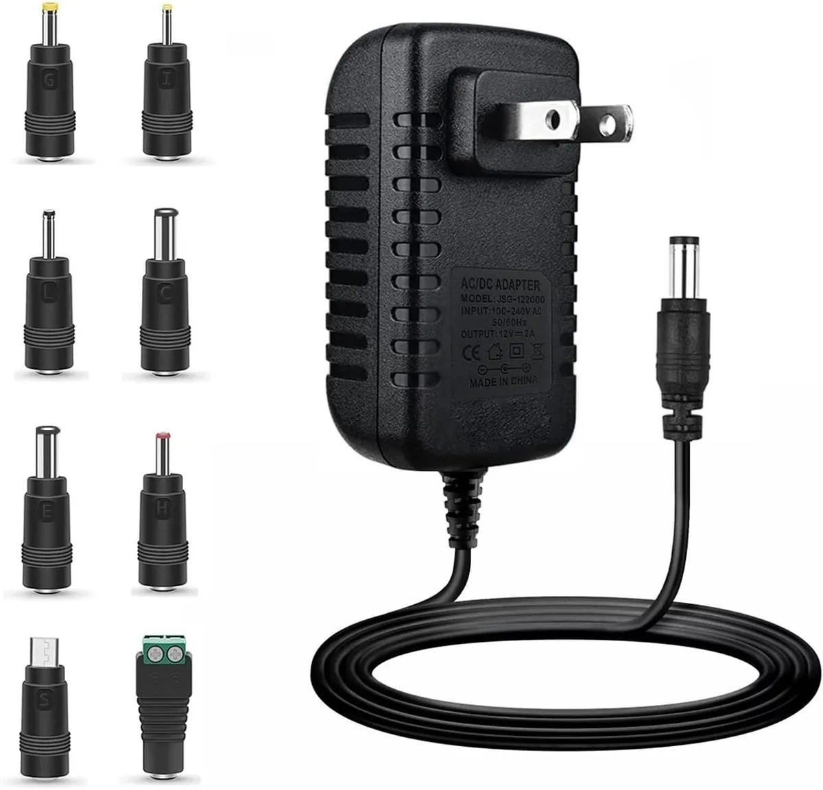 BASEUS BASEUS 12V 2A Universal AC Adapter 8 Selectable Plugs — product photo