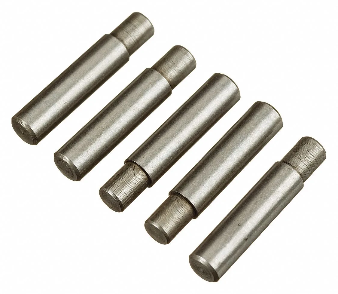 Small metal step pins in a clear plastic bag
