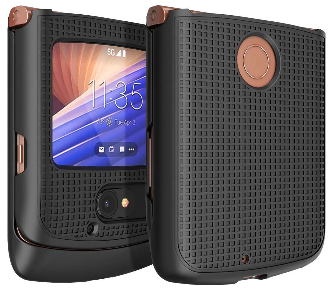 Nakedcellphone Nakedcellphone Grid Case Snap-On Cover for Motorola RAZR 5G (2020) — product photo