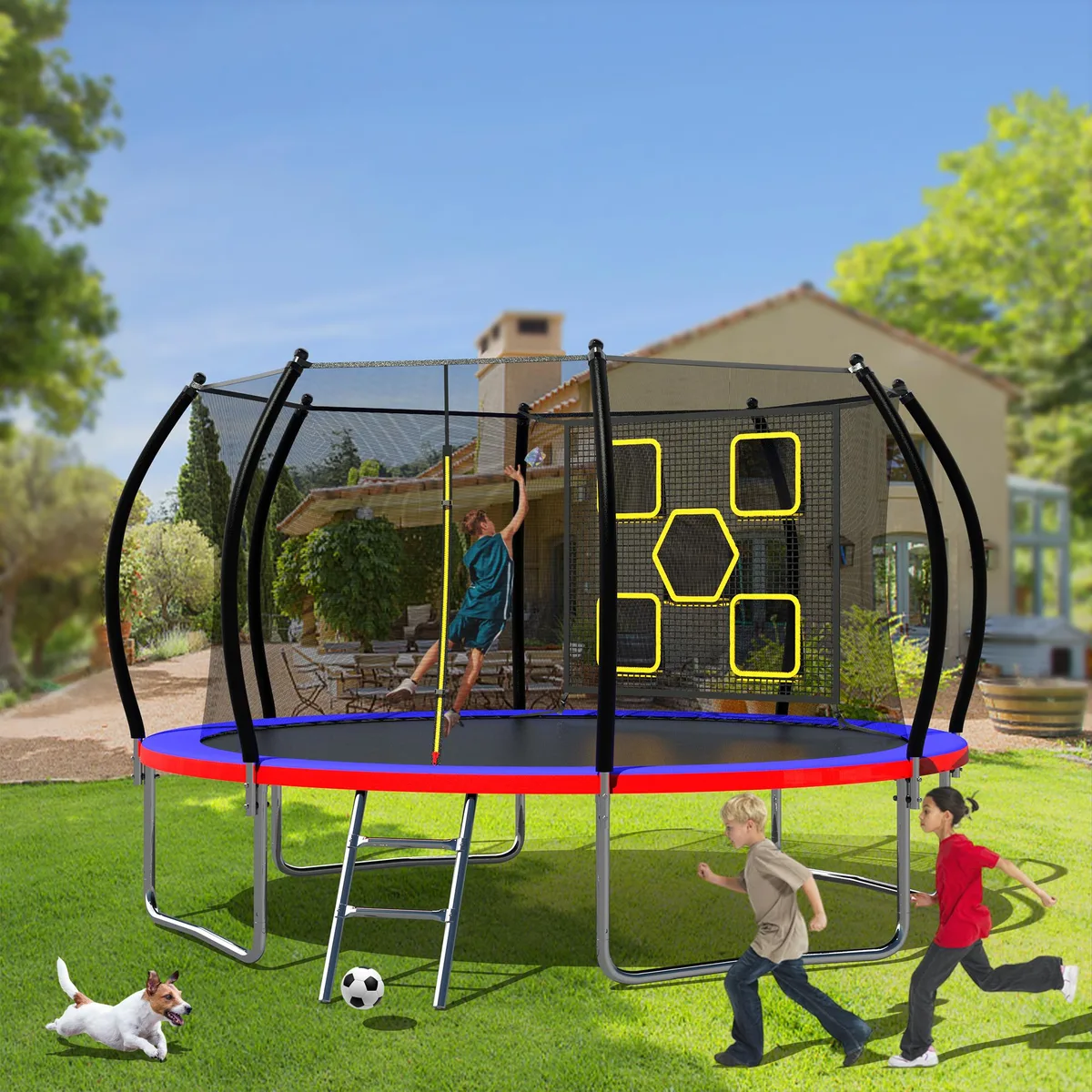 MERSCO MERSCO 12FT Trampoline Outdoor Toy Blue Red — product photo