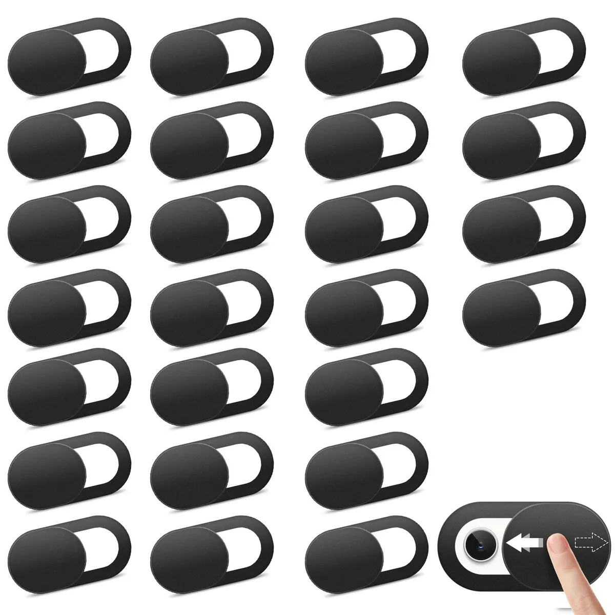  Vanjua 25 Pack Webcam Cover Slide 0.022in surveillance accessory — product photo