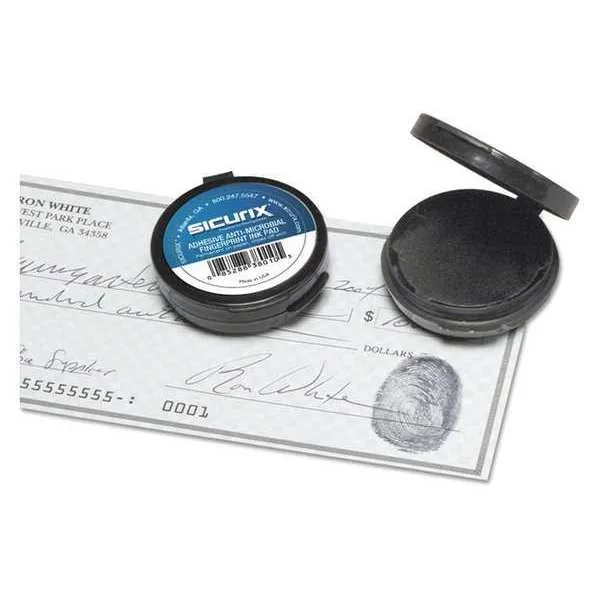 Baumgartens Baumgartens 38010 Fingerprint Ink Pad 1.6" x 1.6" x 0.5" Black — product photo