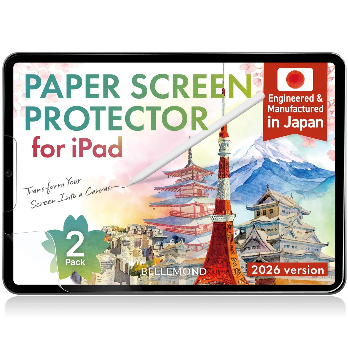  BELLEMOND Paper Screen Protector iPad Pro 11 M5/M4 2 Pack — product photo