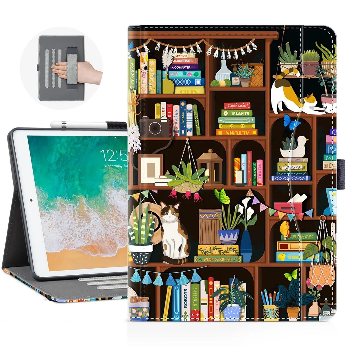 Bipra Bipra iPad 10.2 Case 7th/8th/9th Gen Bookshelf 2 in 1 accessory — product photo