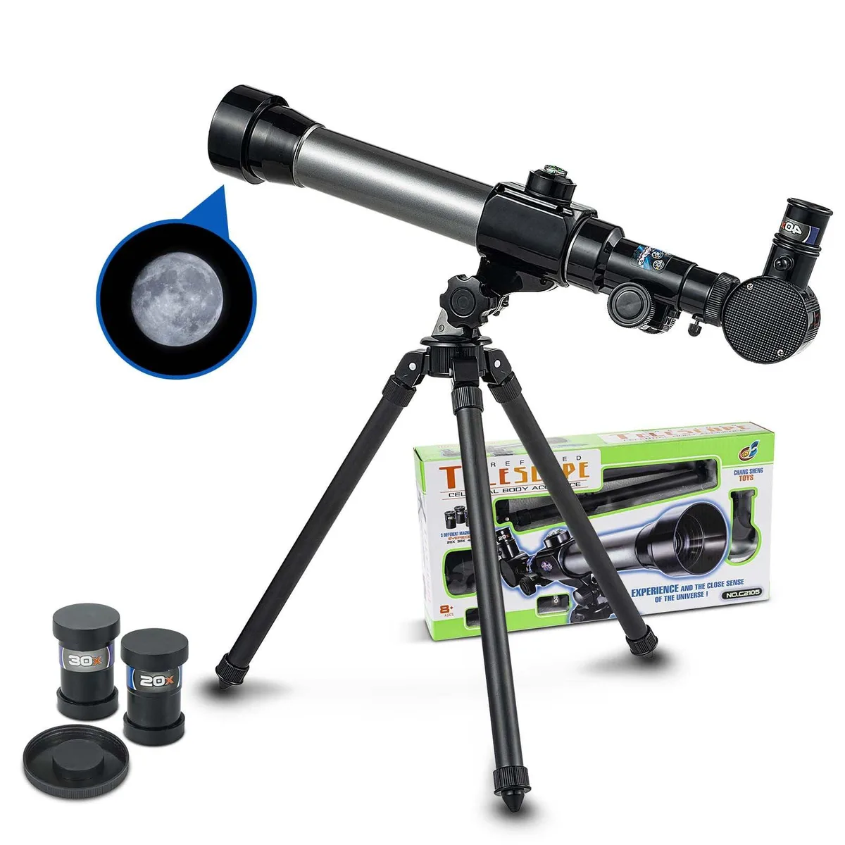 Bower TWETWYJ Telescope 10x 20x 30x 40x 220m — product photo