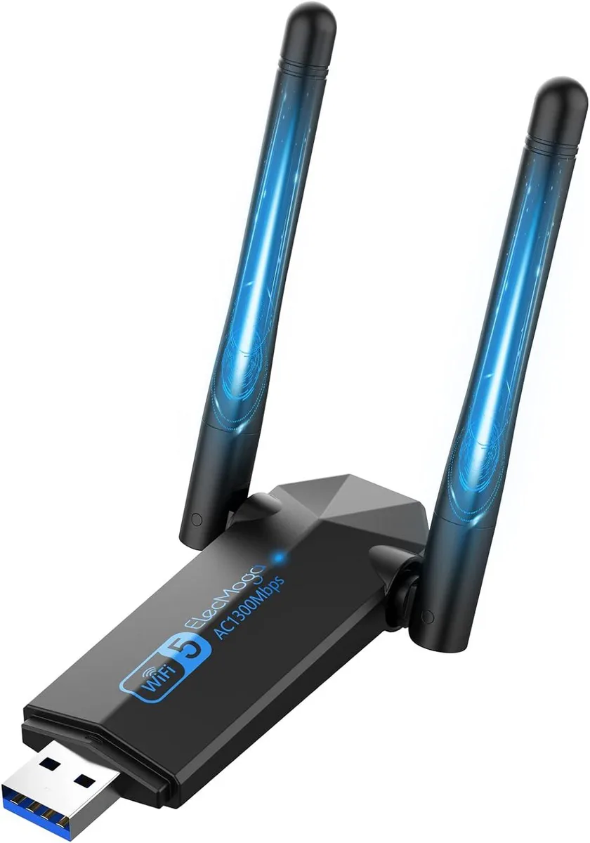 GCROWN GCROWN USB Wi-Fi Adapter 1300Mbps USB 3.0 Dual Band 5dBi Antennas — product photo