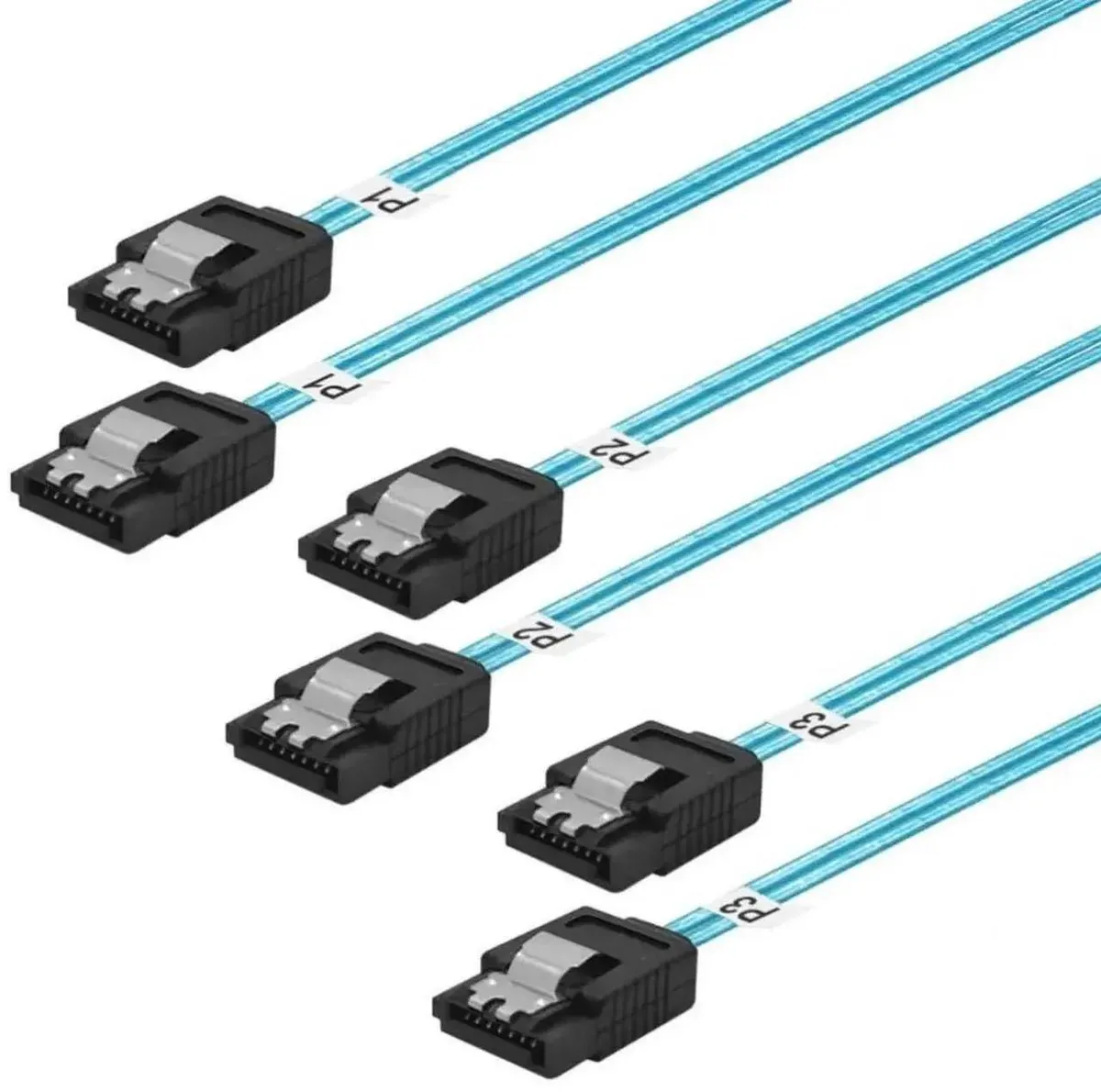 SMUGDESK SMUGDESK 3 Pack 0.3M 12 Inch Blue SATA III Cable — product photo