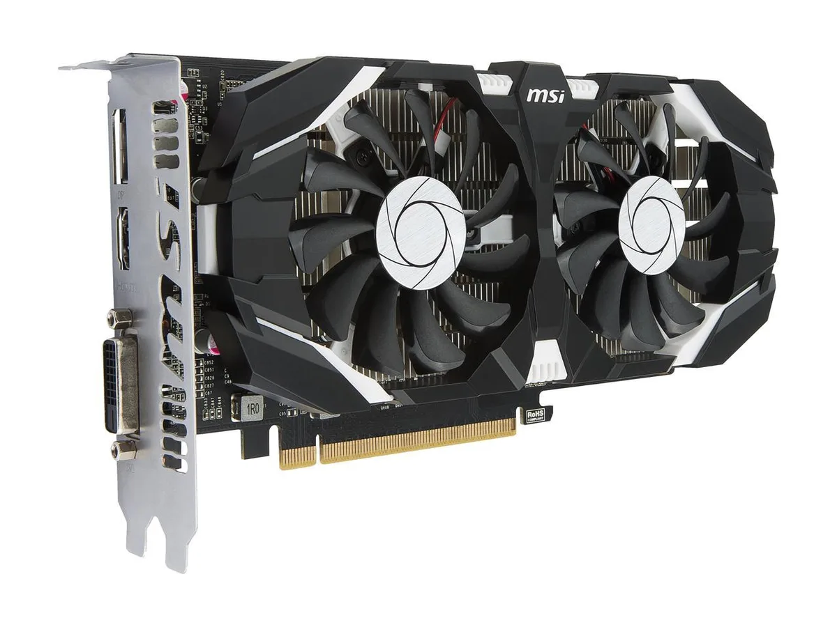 MSI MSI GeForce GTX 1050 2GT OC graphics card — product photo