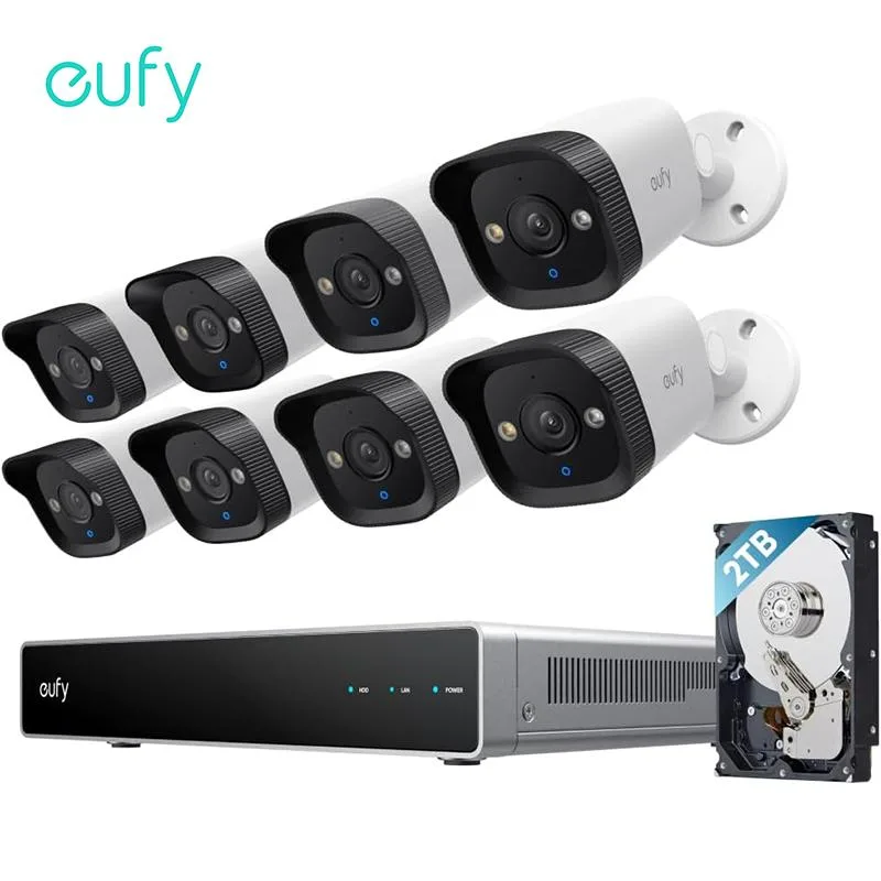 eufy eufy E40 PoE NVR Surveillance Security System 16CH 2TB 8 4K Bullet Cams — product photo