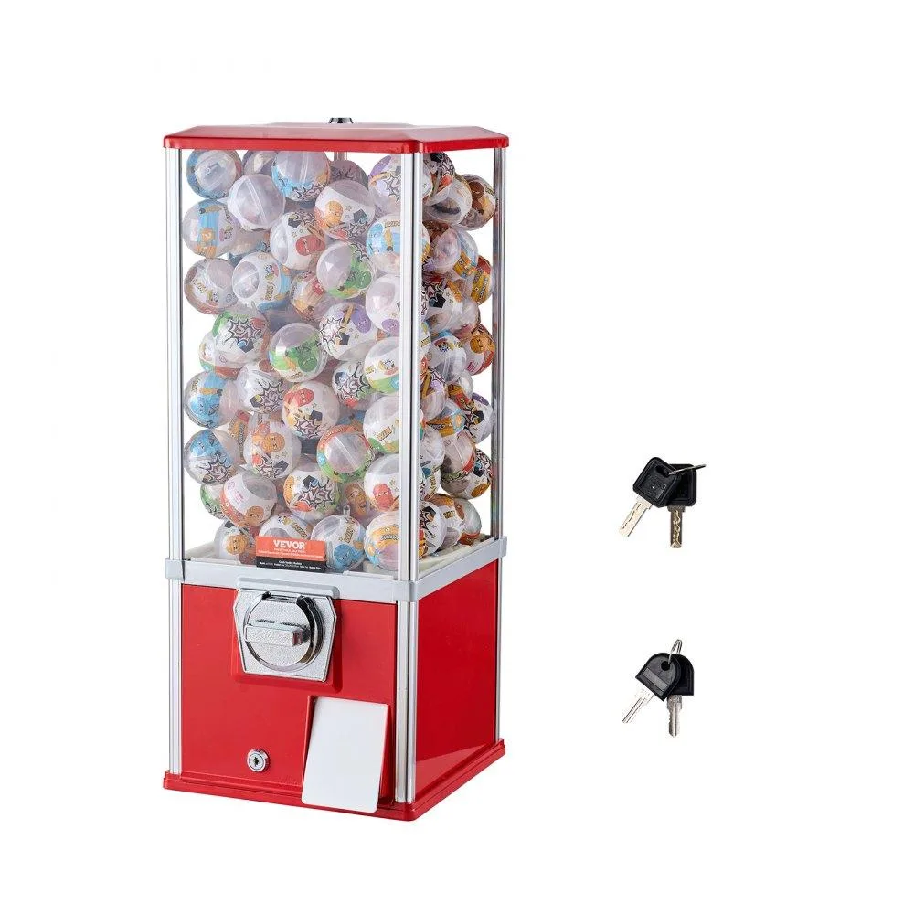 VEVOR VEVOR Gumball Machine Red 25" 24 L 230 Capsules Coin Operated — product photo