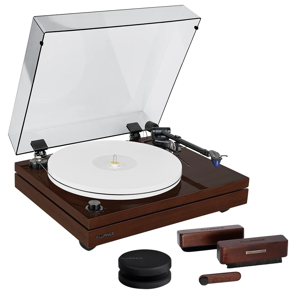 Fluance Fluance RT87 Dual-Plinth Turntable Natural Walnut with VB65 Kit RW03 Weight — product photo
