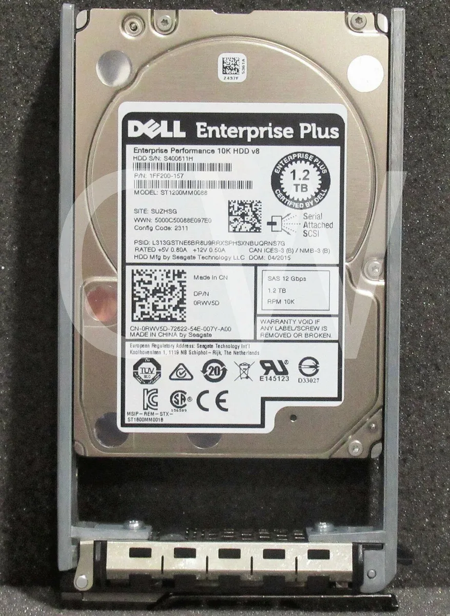 DELL DELL COMPELLENT 1.2TB 10K RPM 12Gbps 2.5" SAS internal hard drive — product photo