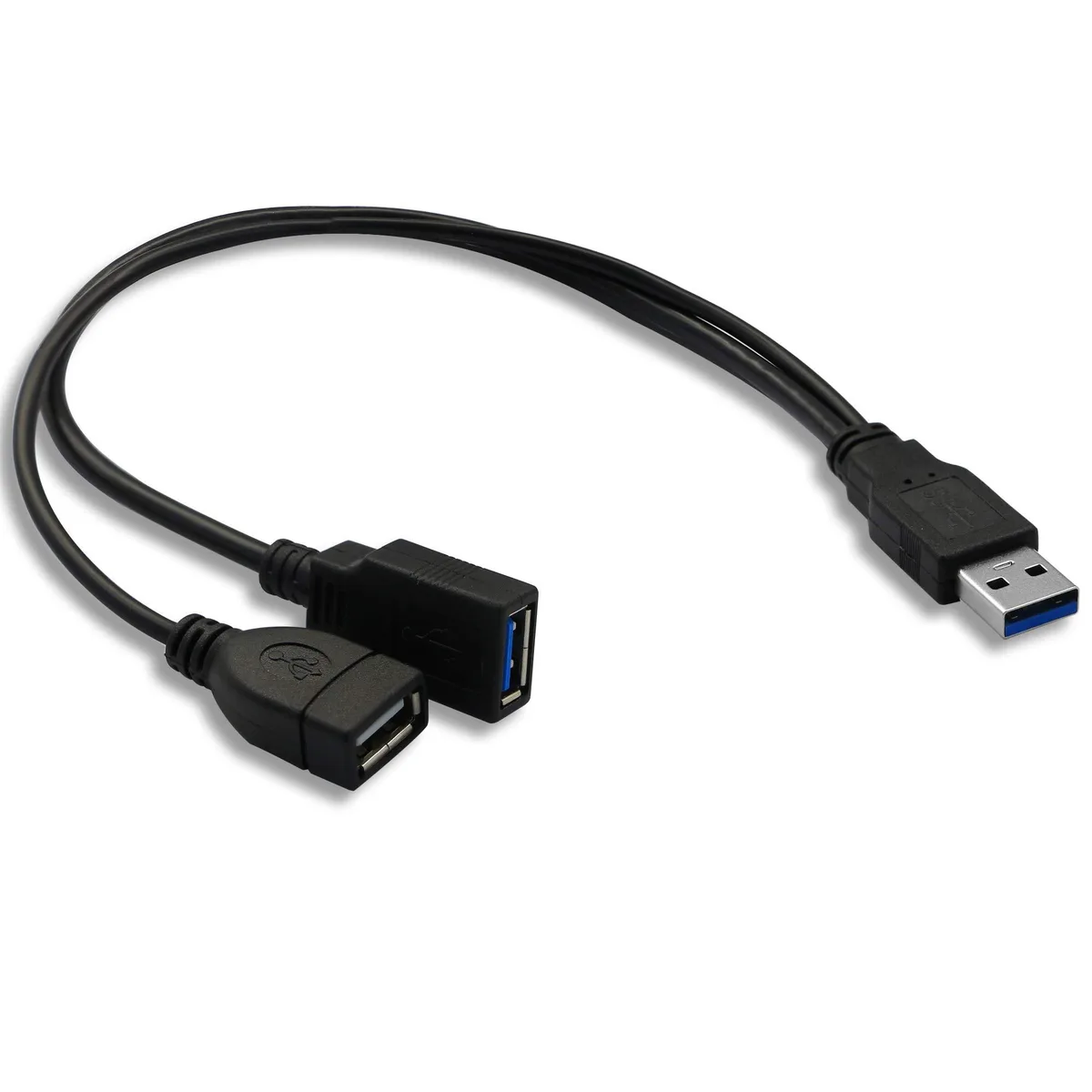 BUCIER BUCIER USB 3.0 Y Splitter Cable A Male to 3.0 Female + 2.0 Female 30cm — product photo