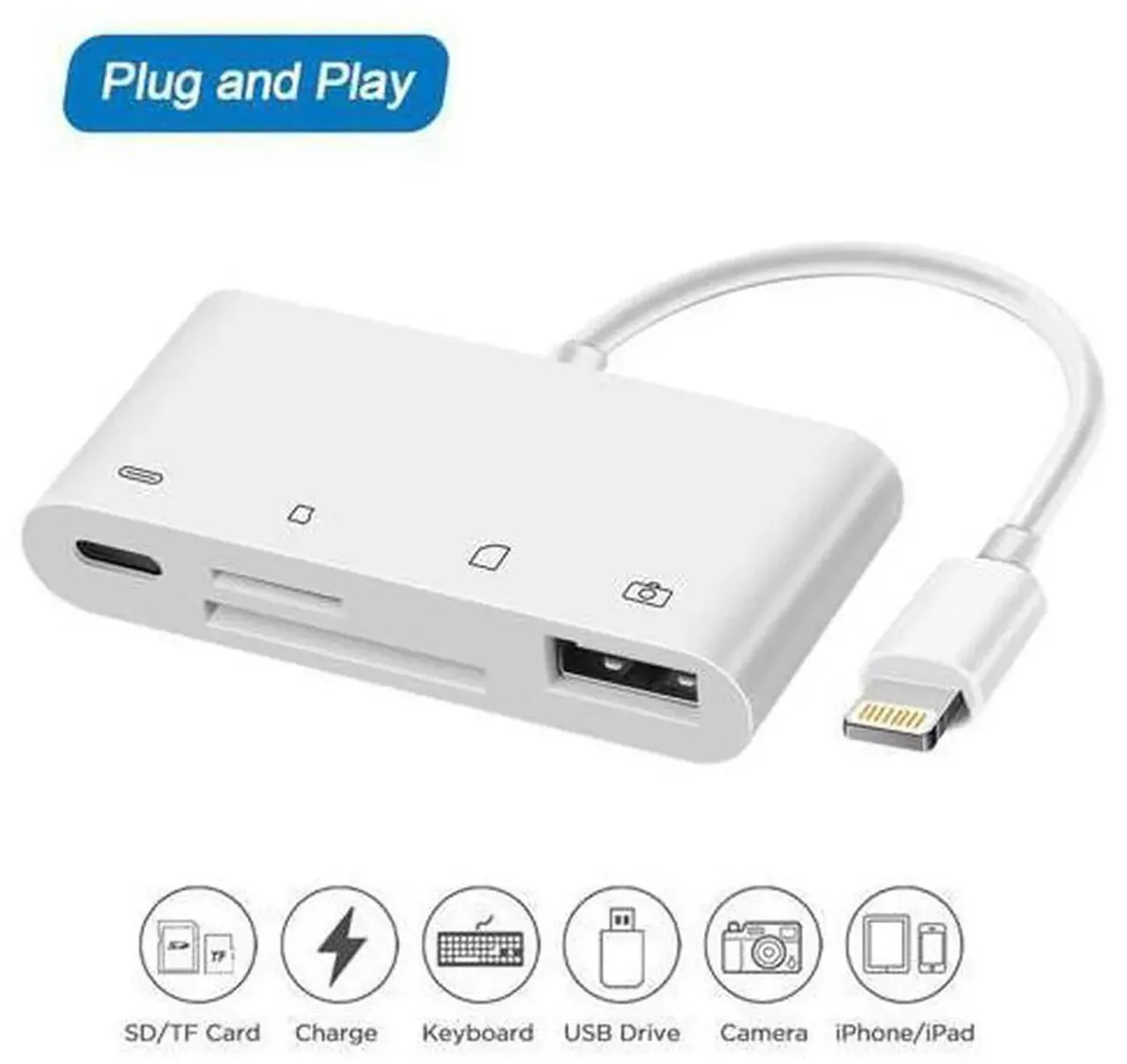 SMUGDESK SMUGDESK 4-in-1 Lightning OTG Card Reader USB 2.0 480Mbps — product photo