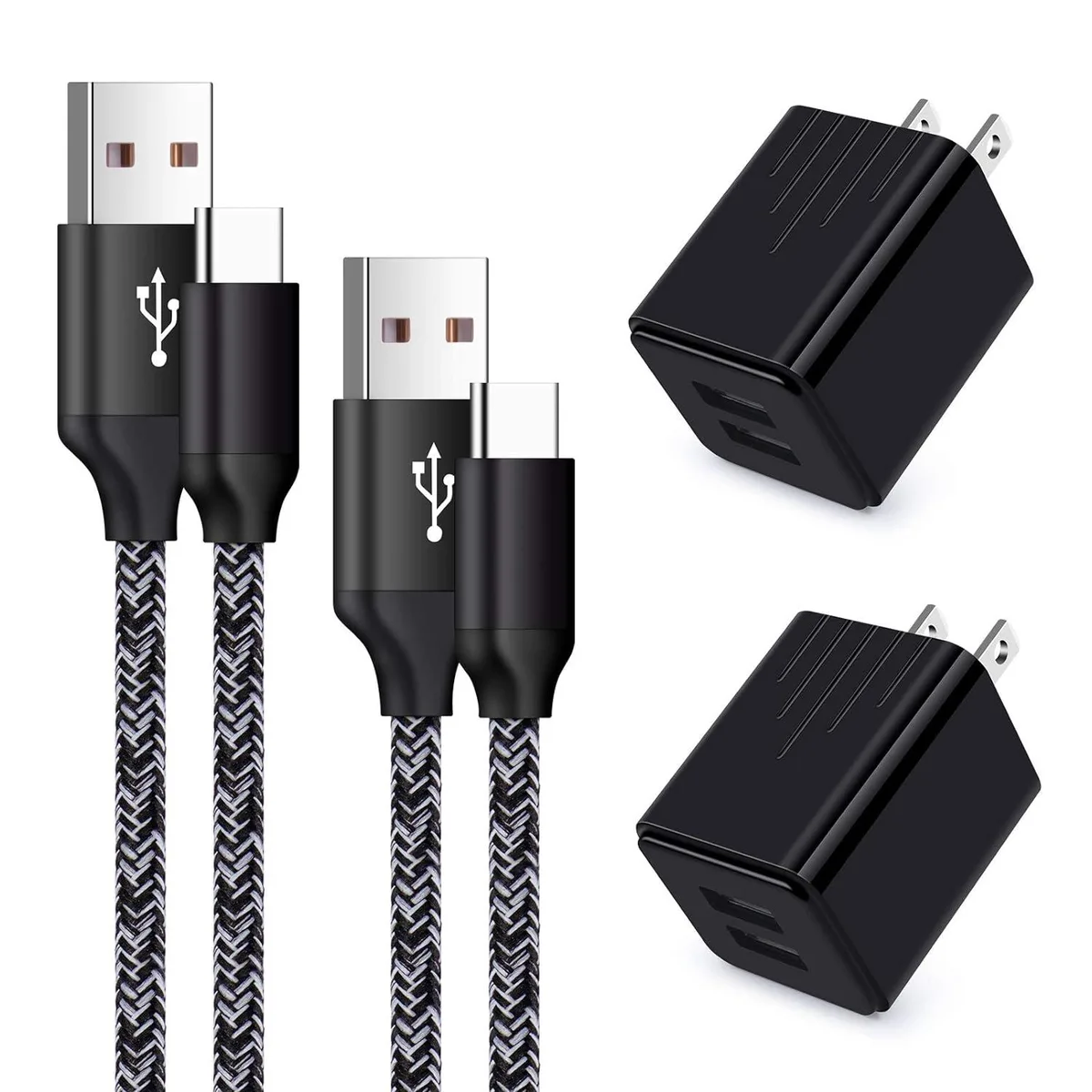 PISKEKAT PISKEKAT USB-C Dual Port Charger Kit 5V 2.4A 6ft Cable — product photo